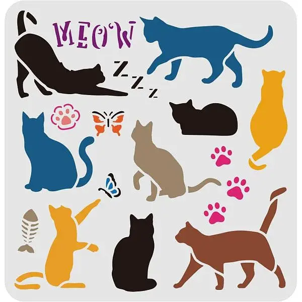 Plastic Reusable Drawing Painting Stencils Templates