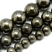 Natural Pyrite Beads Strands