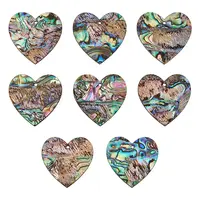 8Pcs Natural Paua Shell/Abalone Shell Pendants