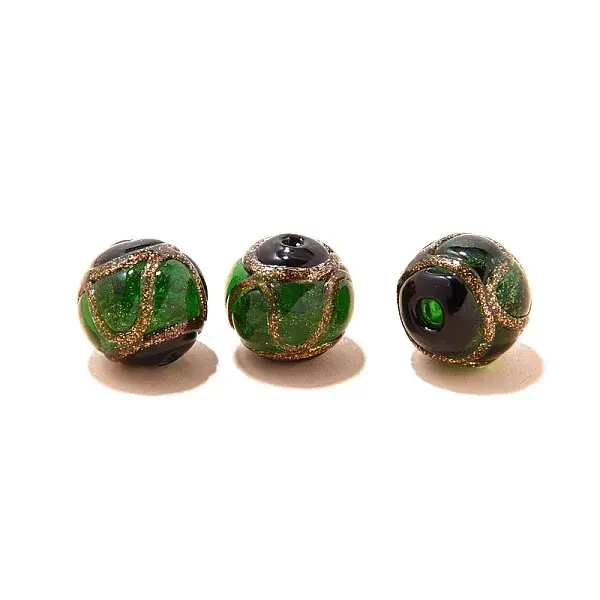 Handmade Gold Foil Lampworks Beads