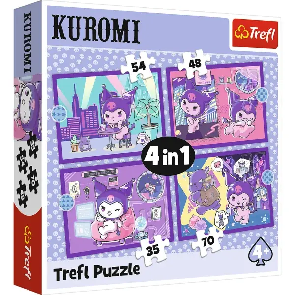 Trefl Puzzle 4v1 Den s Kuromi / Hello Kitty