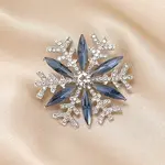 Christmas Snowflake Alloy Rhinestones Brooches
