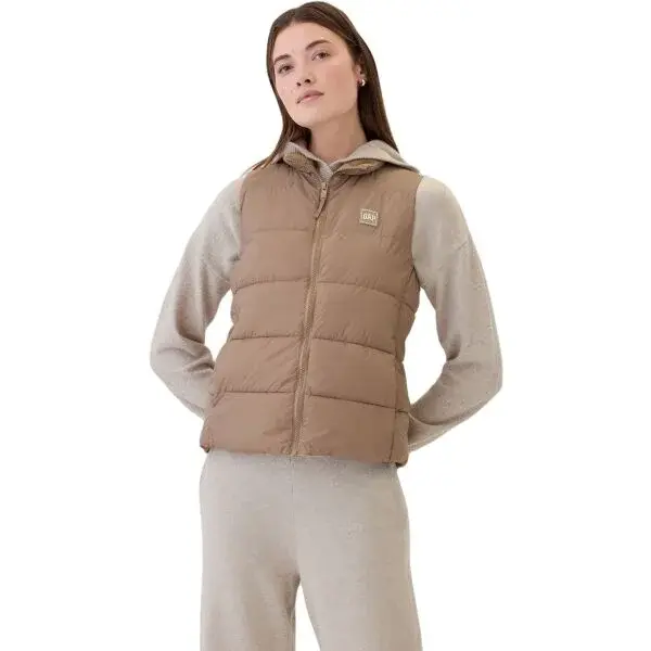 GAP V-FRCH LOGO Dámská vesta, hnědá, velikost