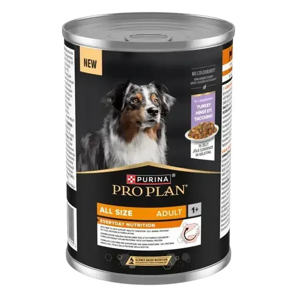 Purina PRO PLAN All size Adult vlhké krmivo pre psov bohaté na morčacie mäso, v aspiku 400 g