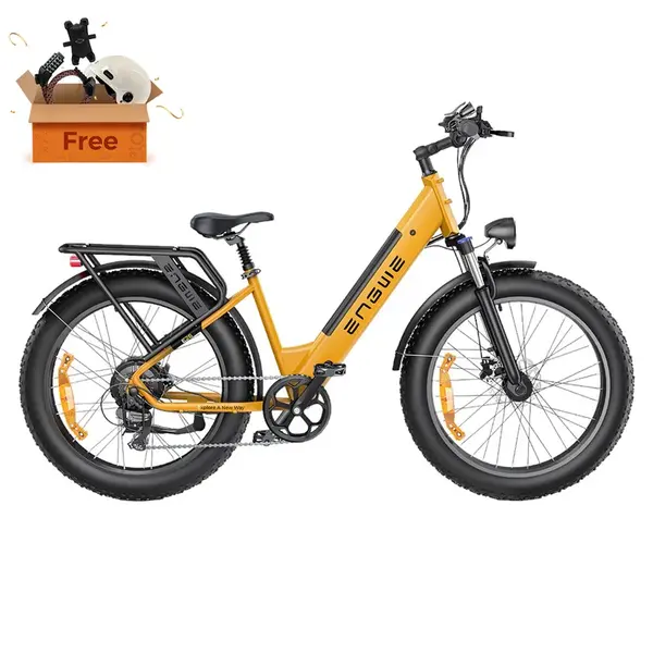 ENGWE E26 Electric Bike Step-thru 48V 16AH 250W Motor 25km/h Yellow