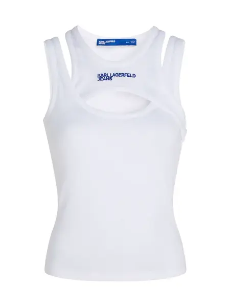 KARL LAGERFELD JEANS Top  enciánová / biela