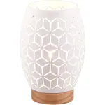 REALITY Stolová lampa BIDAR biela matná 1 x E27 max. 28 W, pr. 15 x 21 cm