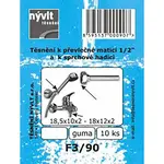 Súprava tesnení prezlečené matice 1/2 pryž, 10 ks