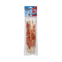 Trixie Pochoutka DentaFun buvolí kůže obalená kuřecím rolky 28 cm 3 ks