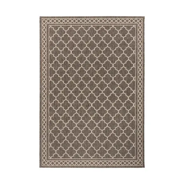 KOBEREC TKANÝ NA PLOCHO, 80/150 cm, hnědá, krémová