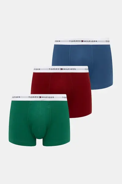 Boxerky Tommy Hilfiger 3-pack pánské, modrá barva, UM0UM02761
