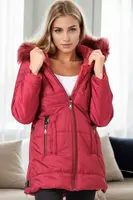Z9668 DEWBERRY WOMEN'S COAT-BURGUNDY