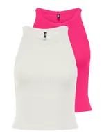 ONLY Top 'ONLEMMA'  fuksia / biela