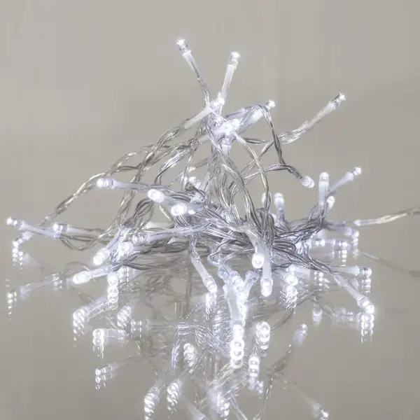 Světelný řetez 50led 5m+0,3m 3xAA bílé sv.