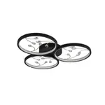 Trio Groovy led stropné osvetlenie čierna tr 642110332 TR642110332