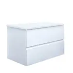 Kúpeľňová skrinka s krycou doskou SAT B-Way 79x50x45 cm biela lesk BWAY280WDESK