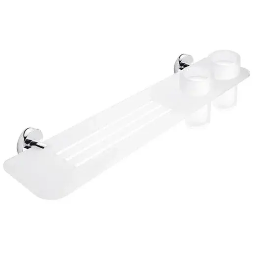 Nimco Unix polička vrátane pohárechróm UNX36058DW26