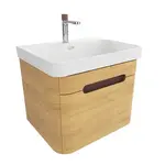 Kúpeľňová skrinka s umývadlom SAT Fusion 57,5x43x45 cm dub medový mat SATFUSION60DMMWBA