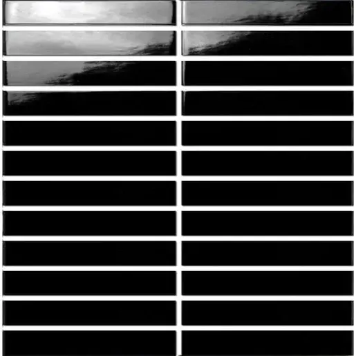 Keramická mozaika Premium Mosaic Kit Kat black 30x30 cm lesk MOSKK2BKL