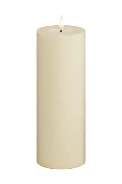 Led sviečka Deluxe Homeart Cream Bloklys 7,5 x 20 cm