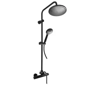 Sprchový systém RAV SLEZÁK so sprchovacím setom čierna matná TRM81.5/7-43CMAT