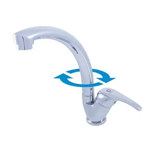 RAV SLEZÁK Sázava drezová batéria s otočným ramienkom chróm sa006.5/3 SA006.53