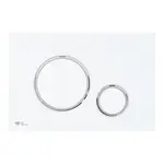 Ovládacie tlačidlo SAT plast biela-mat / chróm lesk SATAT76