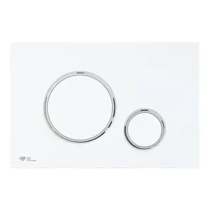 Ovládacie tlačidlo SAT plast biela-mat / chróm lesk SATAT76