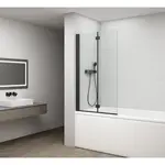 Vaňová zástena Polysan Rota 150x90 cm čierna FB900