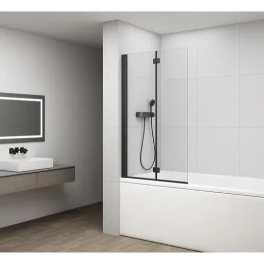 Vaňová zástena Polysan Rota 150x90 cm čierna FB900