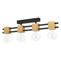 Stropné osvetlenie Eglo LEVANTARA čierna 390189