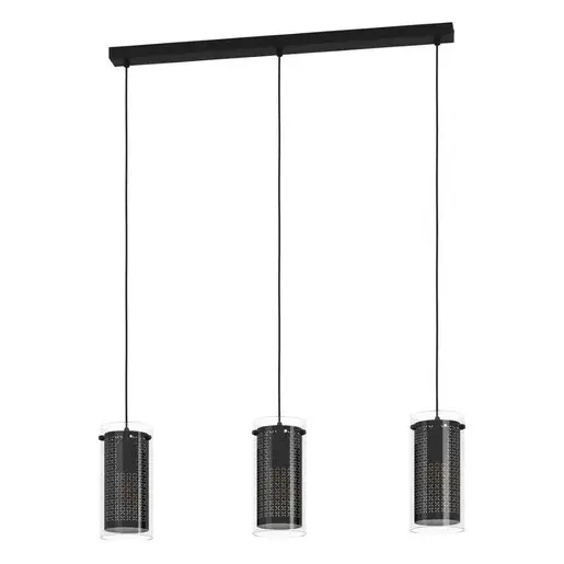 LED závesné osvetlenie Eglo PINTO TEXTIL 1 čierna 900342