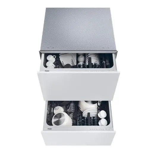 Vstavaná umývačka riadu s dvoma zásuvkami Haier nerez 32901724