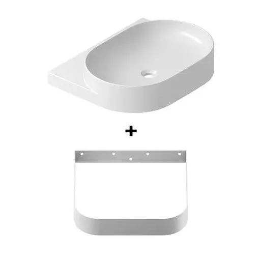 Ravak Yard konzola s umývadlom 60,5x50 cm čierna X000001683