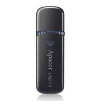 Apacer USB flash disk, USB 3.0, 64GB, AH355, černý, AP64GAH355B-1, USB A, s krytkou