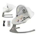 Kinderkraft Lehátko houpací s melodií 2v1 Lumi, do 9 kg, Premium Light Grey