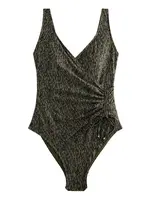 Next Jednodielne plavky  kaki / čierna