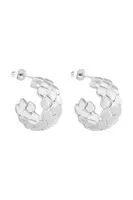 Postříbřené náušnice Lilou Snake