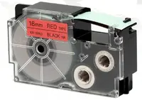 Kompatibilní páska s Casio XR-18RD1, 18mm x 8m černý tisk / červený podklad