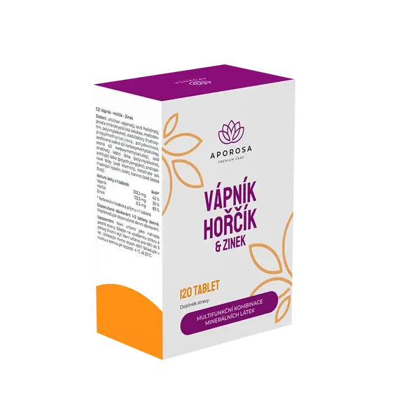 APOROSA Vápnik + Horčík + Zinok 120 ks