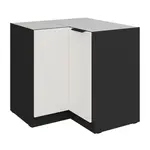 Spodní rohová skříňka Aria 90x90 DN 2F BB Barva korpusu: Černá, Barva dvířek: WH - Crystal white AFM
