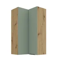 Horní rohová skříňka Aria 60x60 GN-108 2F (90°) Barva korpusu: Dub artisan, Barva dvířek: SA - Aquamarine AFM