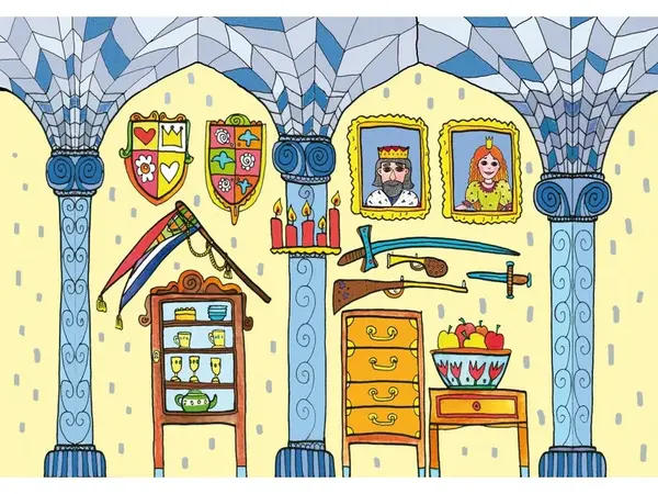 Marionetino - Prídavná kulisa - Hrad a hradná sieň