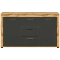 MID.YOU ŠIROKÁ KOMODA, dub wotan, 125/80/35 cm