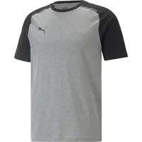 Puma TEAMCUP CASUALS TEE Fotbalové triko, tmavě šedá, velikost