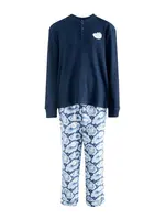 Cath Kidston Dlhé pyžamo 'Moomins'  námornícka modrá / pastelovo modrá / biela