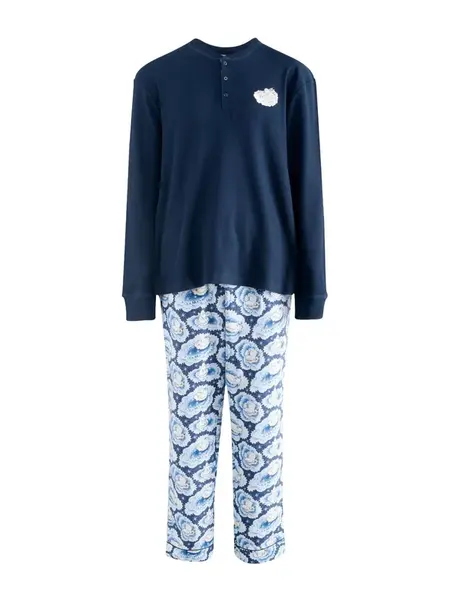 Cath Kidston Dlhé pyžamo 'Moomins'  námornícka modrá / pastelovo modrá / biela