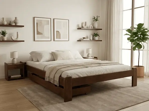 Posteľ Ada 140 x 200 cm, dub Rošt: S lamelovým roštom, Matrac: Matrac DELUXE 10 cm