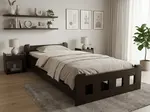 Posteľ Naomi zvýšená 90 x 200 cm, orech Rošt: Bez roštu, Matrac: Matrac SOMMERA 18 cm