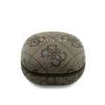 Bezdrátová sluchátka Guess PU 4G Script Logo ENC TWS, hnědá